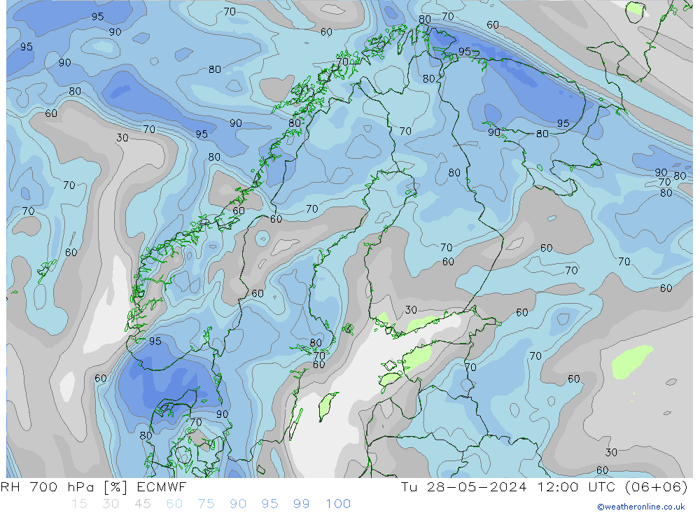 700 hPa Nispi Nem ECMWF Sa 28.05.2024 12 UTC