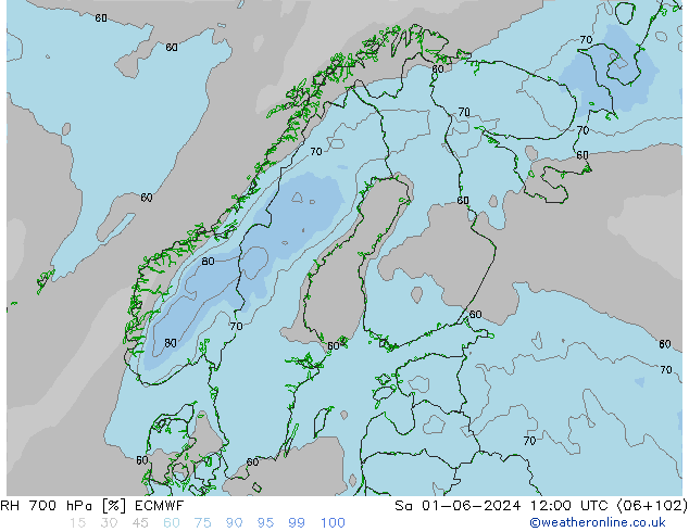 RV 700 hPa ECMWF za 01.06.2024 12 UTC