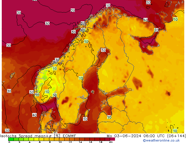 Isotachen Spread ECMWF Mo 03.06.2024 06 UTC