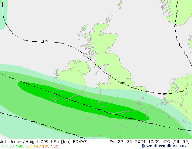 Corrente a getto ECMWF mer 29.05.2024 12 UTC