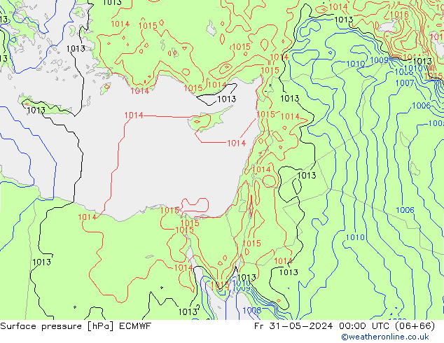 Bodendruck ECMWF Fr 31.05.2024 00 UTC