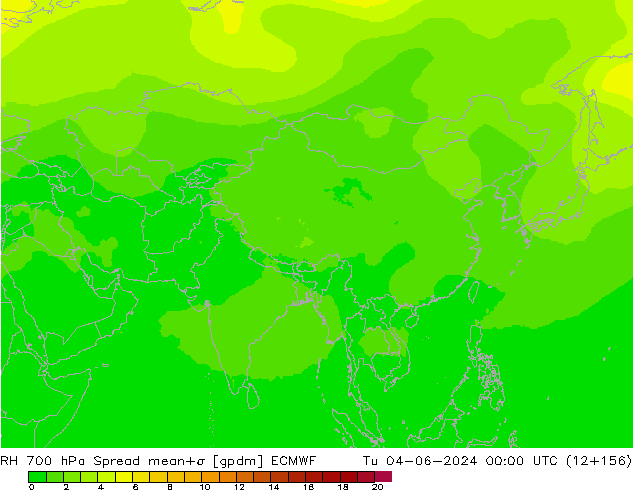 RV 700 hPa Spread ECMWF di 04.06.2024 00 UTC