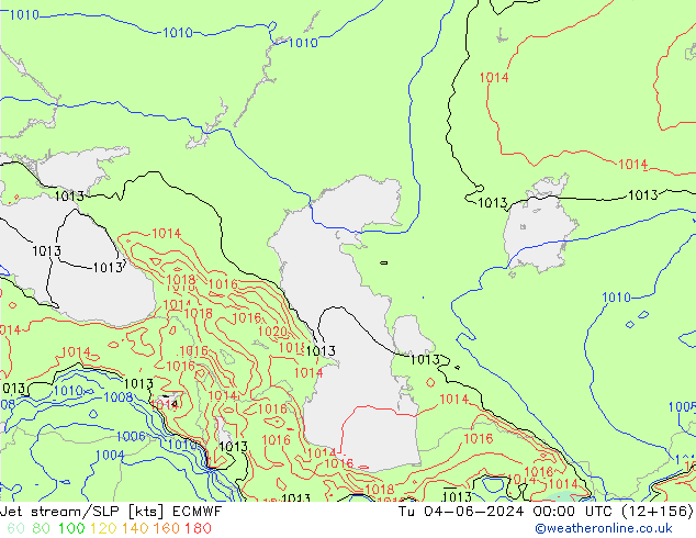 Straalstroom/SLP ECMWF di 04.06.2024 00 UTC