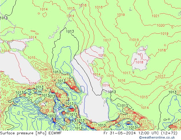 Yer basıncı ECMWF Cu 31.05.2024 12 UTC