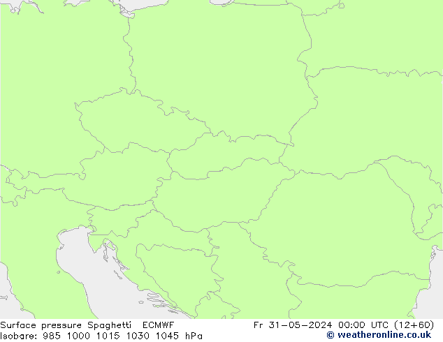 pressão do solo Spaghetti ECMWF Sex 31.05.2024 00 UTC