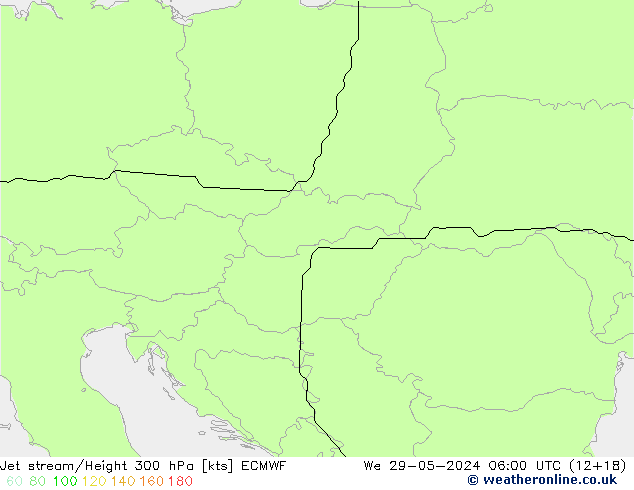 Jet stream/Height 300 hPa ECMWF We 29.05.2024 06 UTC