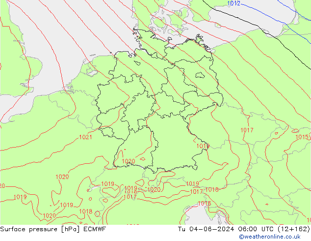 Pressione al suolo ECMWF mar 04.06.2024 06 UTC