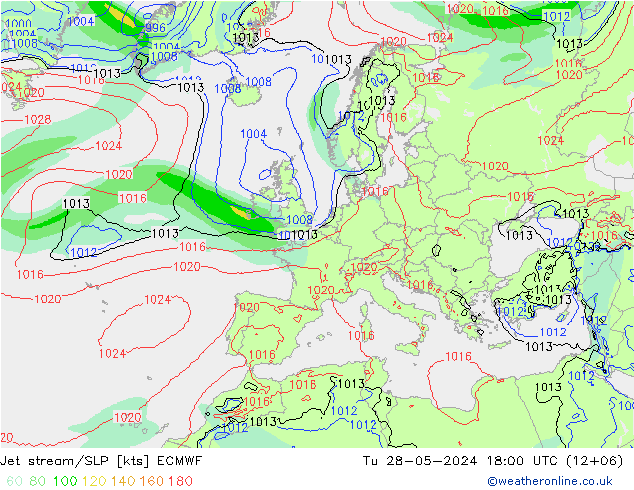 Courant-jet ECMWF mar 28.05.2024 18 UTC