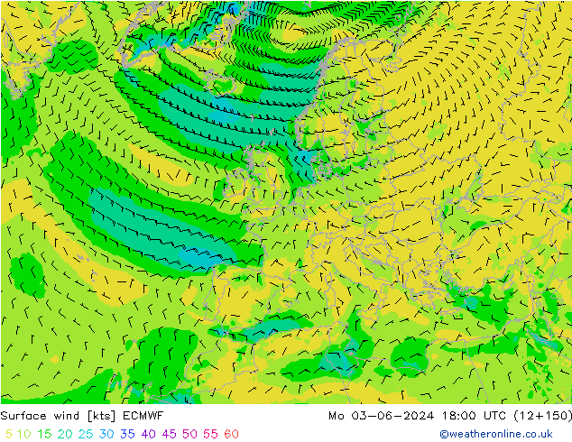 Wind 10 m ECMWF ma 03.06.2024 18 UTC