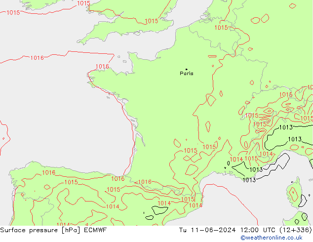 pression de l'air ECMWF mar 11.06.2024 12 UTC