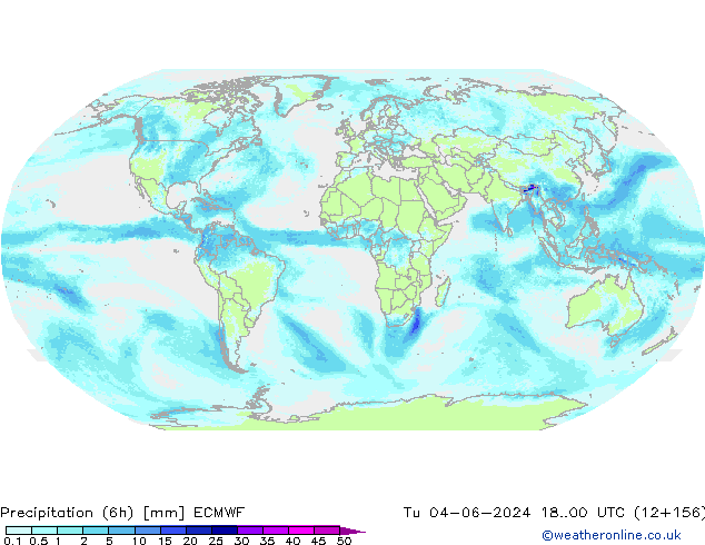Nied. akkumuliert (6Std) ECMWF Di 04.06.2024 00 UTC