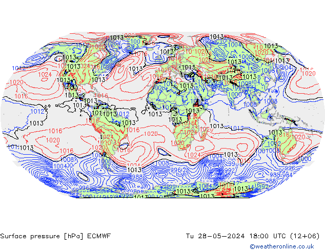 Surface pressure ECMWF Tu 28.05.2024 18 UTC