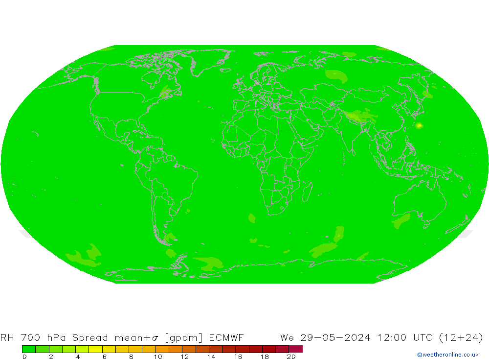 RV 700 hPa Spread ECMWF wo 29.05.2024 12 UTC