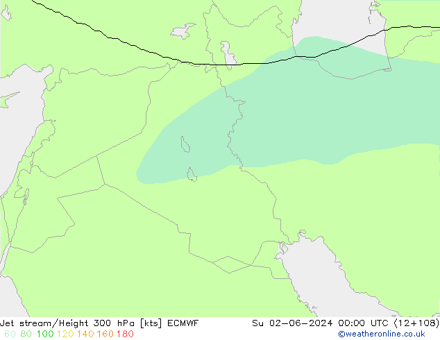 Jet stream/Height 300 hPa ECMWF Su 02.06.2024 00 UTC