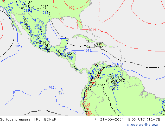 Yer basıncı ECMWF Cu 31.05.2024 18 UTC