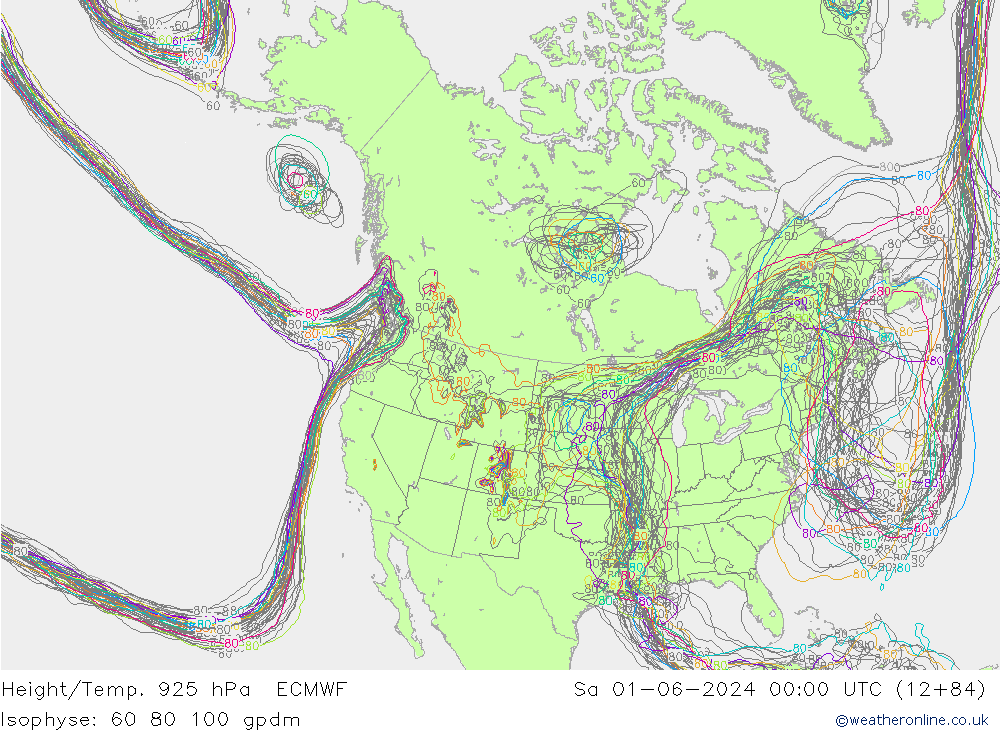 Height/Temp. 925 hPa ECMWF Sa 01.06.2024 00 UTC