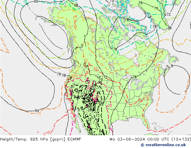 Hoogte/Temp. 925 hPa ECMWF ma 03.06.2024 00 UTC