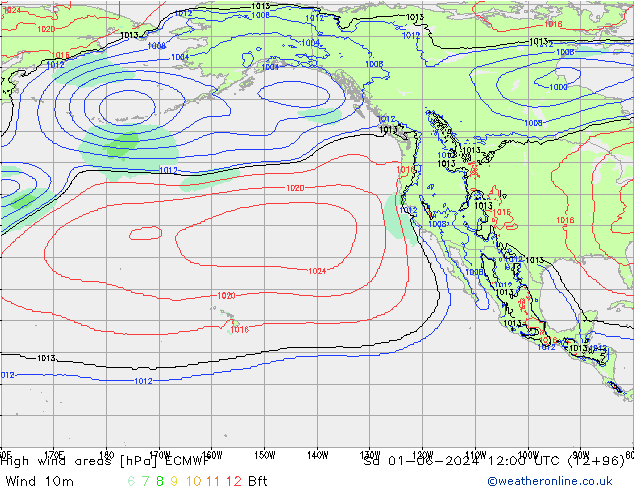 Windvelden ECMWF za 01.06.2024 12 UTC