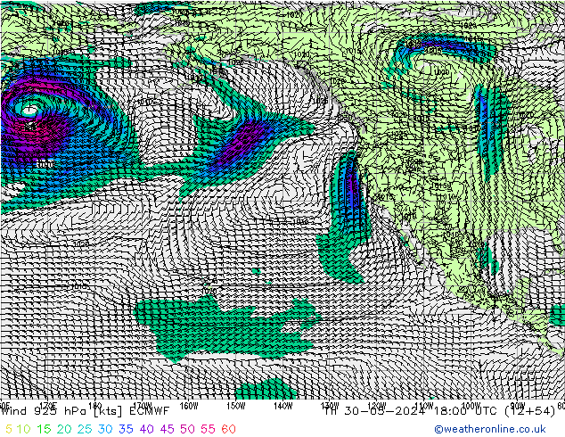 Wind 925 hPa ECMWF Čt 30.05.2024 18 UTC