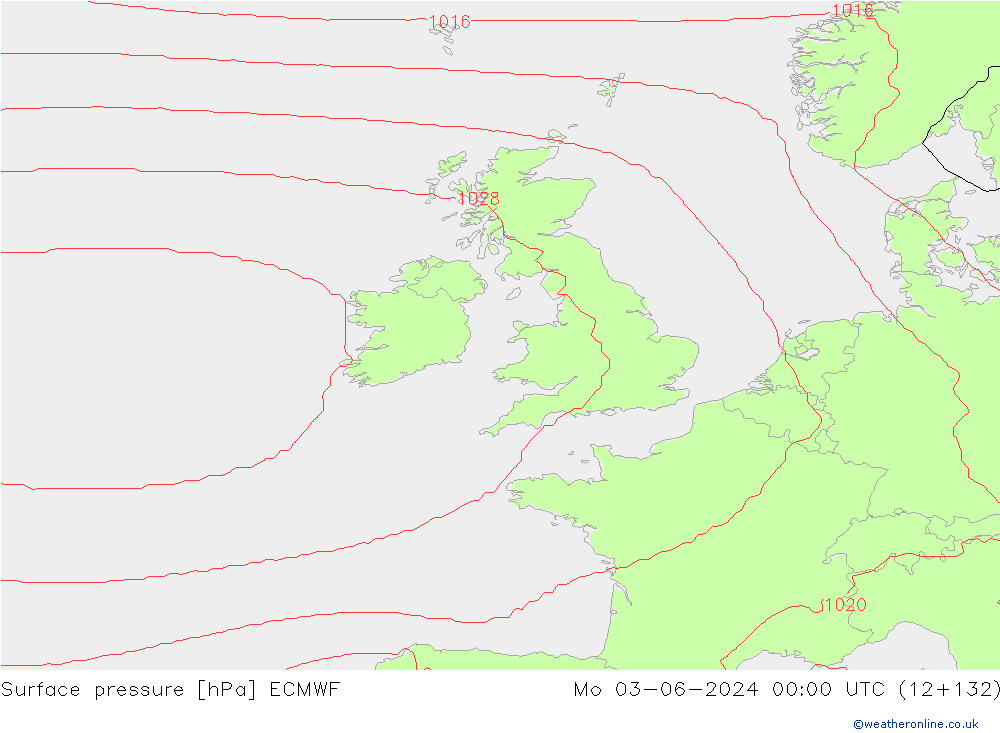 pression de l'air ECMWF lun 03.06.2024 00 UTC