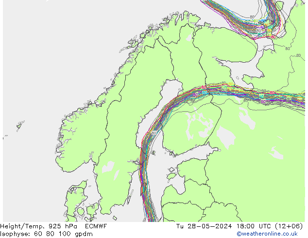 Height/Temp. 925 hPa ECMWF  28.05.2024 18 UTC