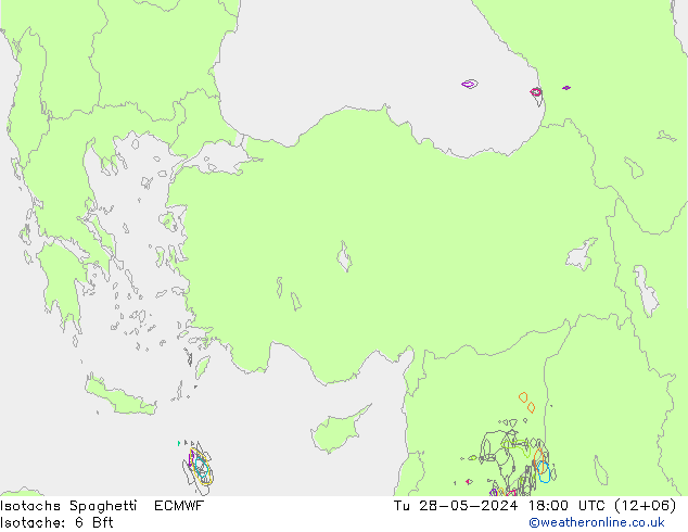 Isotachen Spaghetti ECMWF di 28.05.2024 18 UTC