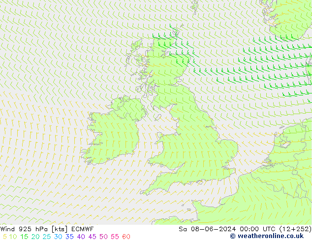 Wind 925 hPa ECMWF Sa 08.06.2024 00 UTC