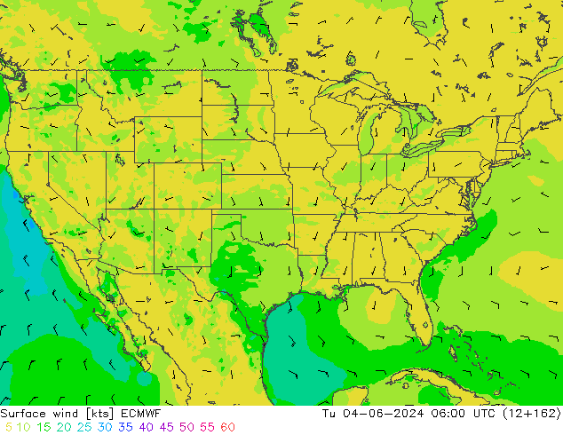 Viento 10 m ECMWF mar 04.06.2024 06 UTC