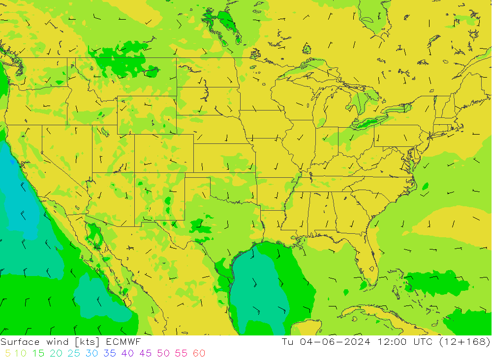 Rüzgar 10 m ECMWF Sa 04.06.2024 12 UTC