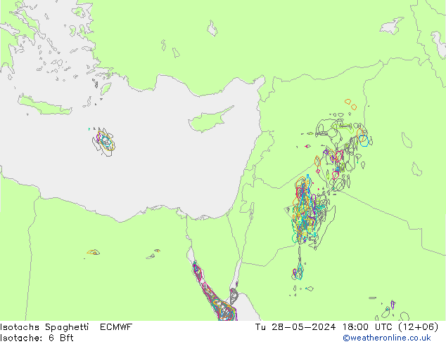 Isotaca Spaghetti ECMWF mar 28.05.2024 18 UTC