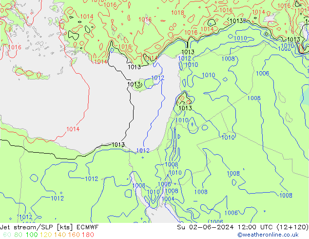 Jet stream/SLP ECMWF Ne 02.06.2024 12 UTC