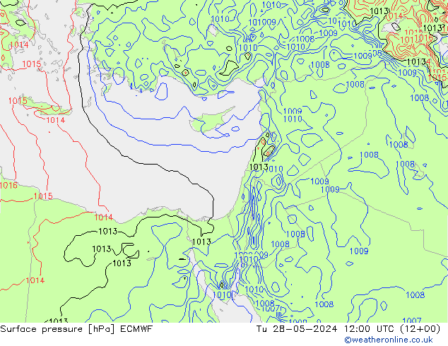 Luchtdruk (Grond) ECMWF di 28.05.2024 12 UTC