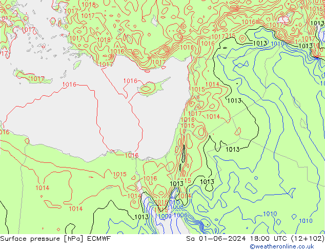 pression de l'air ECMWF sam 01.06.2024 18 UTC