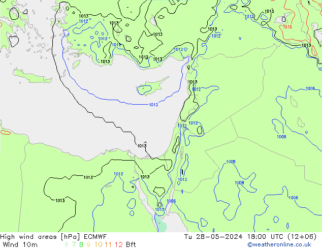 Windvelden ECMWF di 28.05.2024 18 UTC