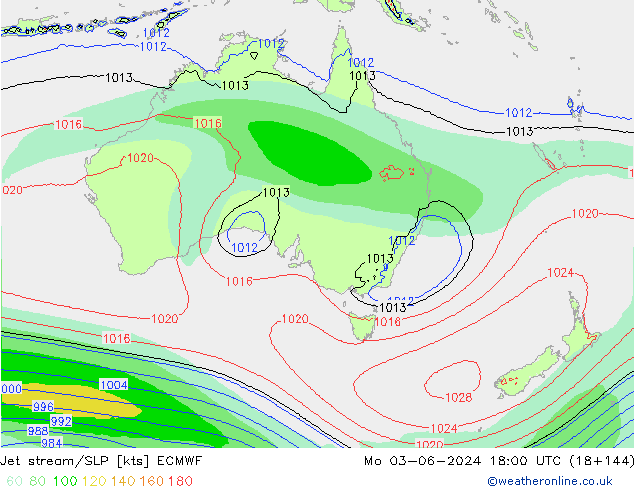 Straalstroom/SLP ECMWF ma 03.06.2024 18 UTC