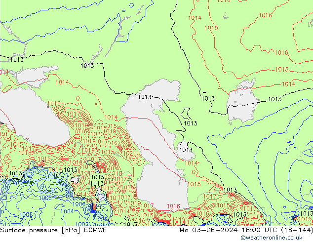 pression de l'air ECMWF lun 03.06.2024 18 UTC