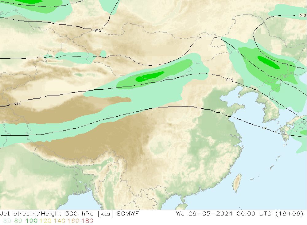 高速氣流 ECMWF 星期三 29.05.2024 00 UTC