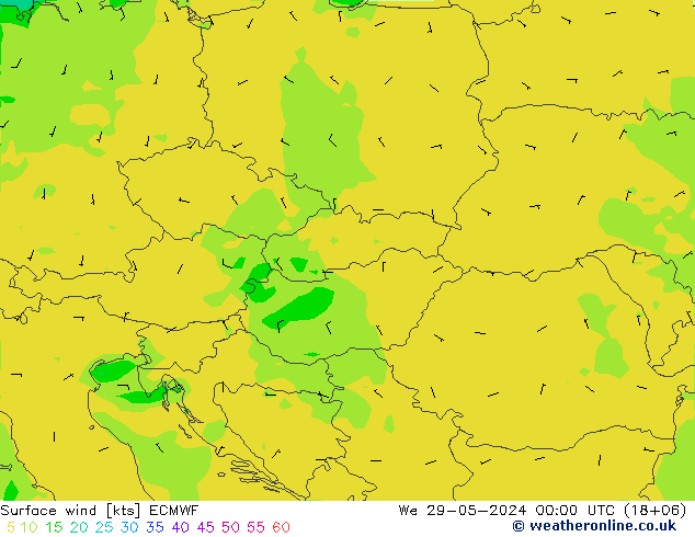 Wind 10 m ECMWF wo 29.05.2024 00 UTC