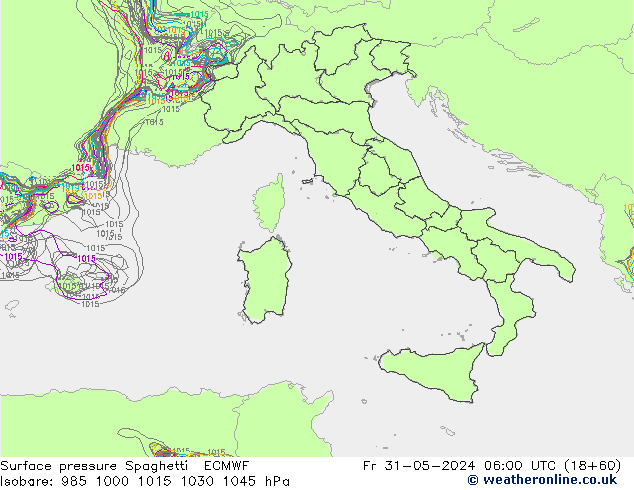     Spaghetti ECMWF  31.05.2024 06 UTC