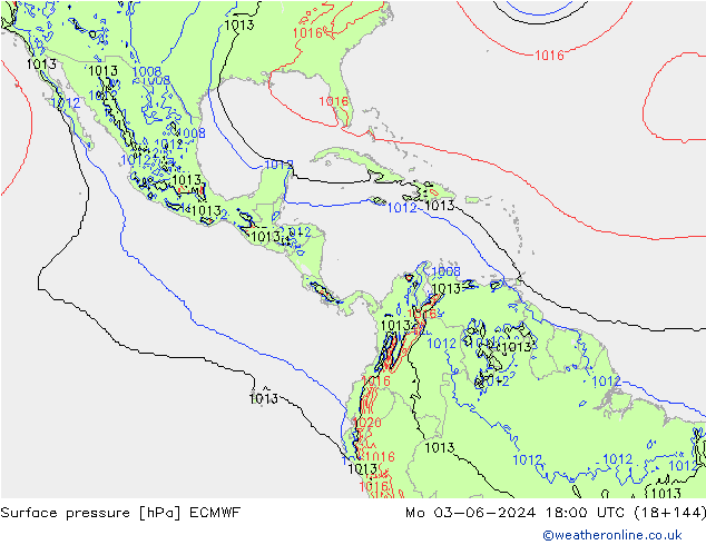 Surface pressure ECMWF Mo 03.06.2024 18 UTC