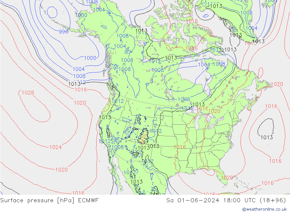 Yer basıncı ECMWF Cts 01.06.2024 18 UTC