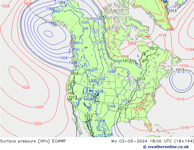 Luchtdruk (Grond) ECMWF ma 03.06.2024 18 UTC