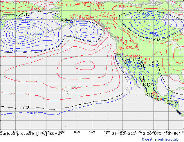 Surface pressure ECMWF Fr 31.05.2024 12 UTC