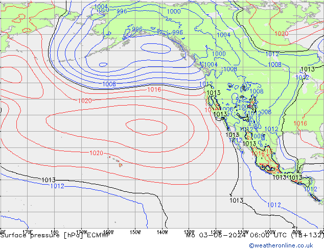 ciśnienie ECMWF pon. 03.06.2024 06 UTC