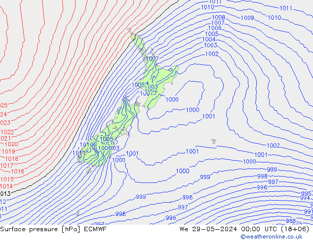 приземное давление ECMWF ср 29.05.2024 00 UTC