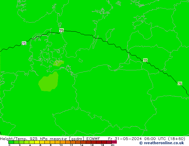 Yükseklik/Sıc. 925 hPa ECMWF Cu 31.05.2024 06 UTC