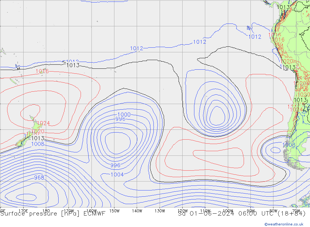 pression de l'air ECMWF sam 01.06.2024 06 UTC