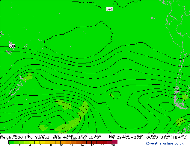 Height 500 hPa Spread ECMWF Qua 29.05.2024 06 UTC