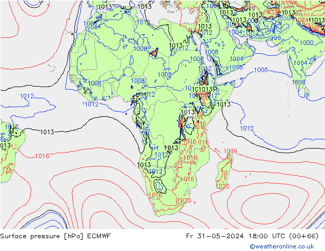 ciśnienie ECMWF pt. 31.05.2024 18 UTC