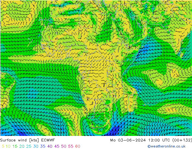 Viento 10 m ECMWF lun 03.06.2024 12 UTC